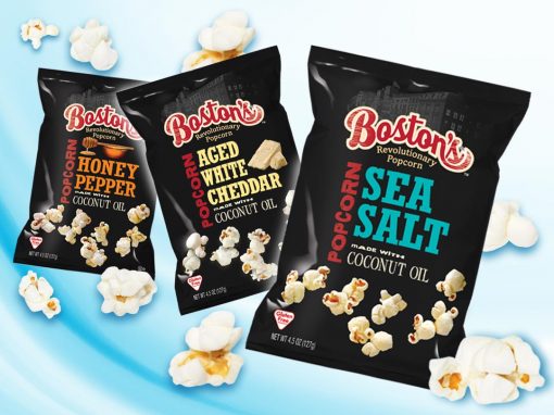 Bostons Popcorn: packaging graphics